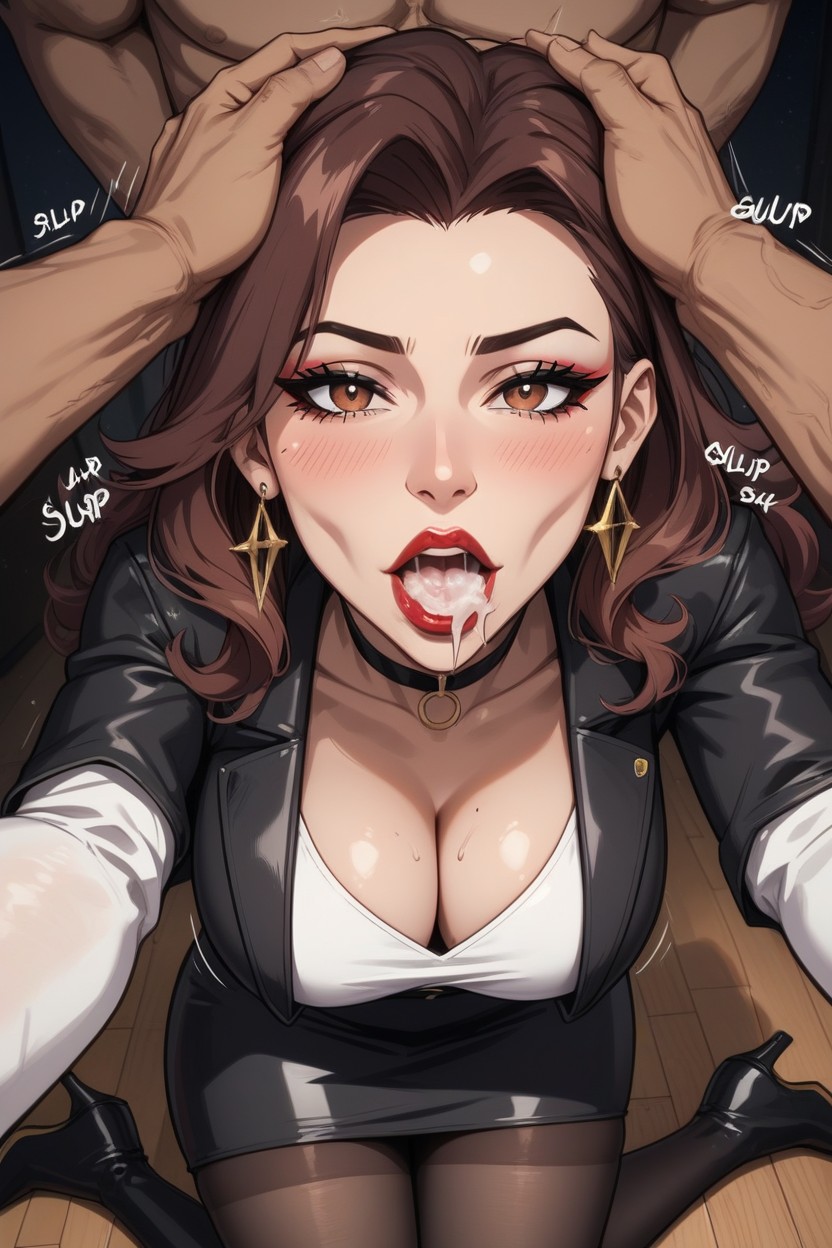 Black Choker, Black Pantyhose, Sound Effects AI Porn