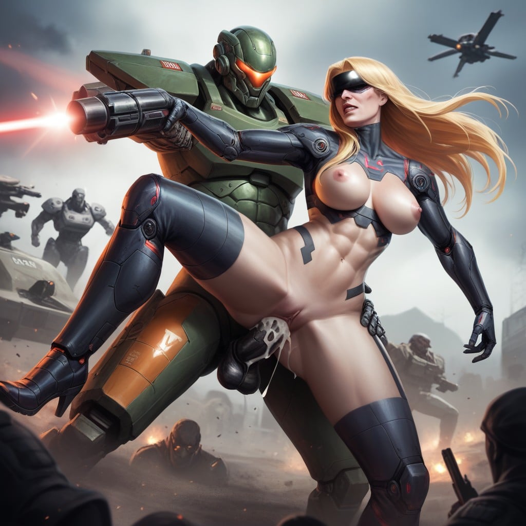Rocket Launcher On Shoulders, Gang Bang, Cyberpunk Hacker Hentai AI Porn
