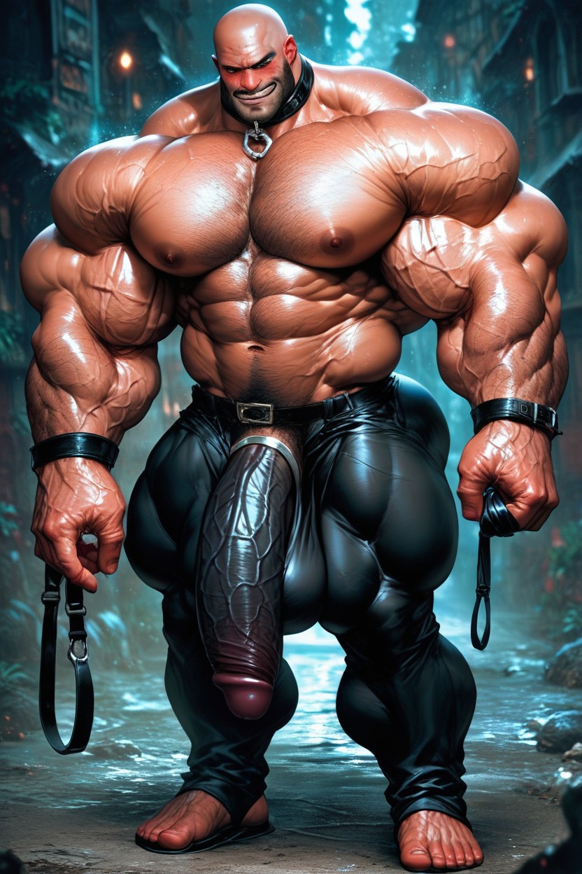 18+, Leash Around Neck, Horny AI Gay Porn