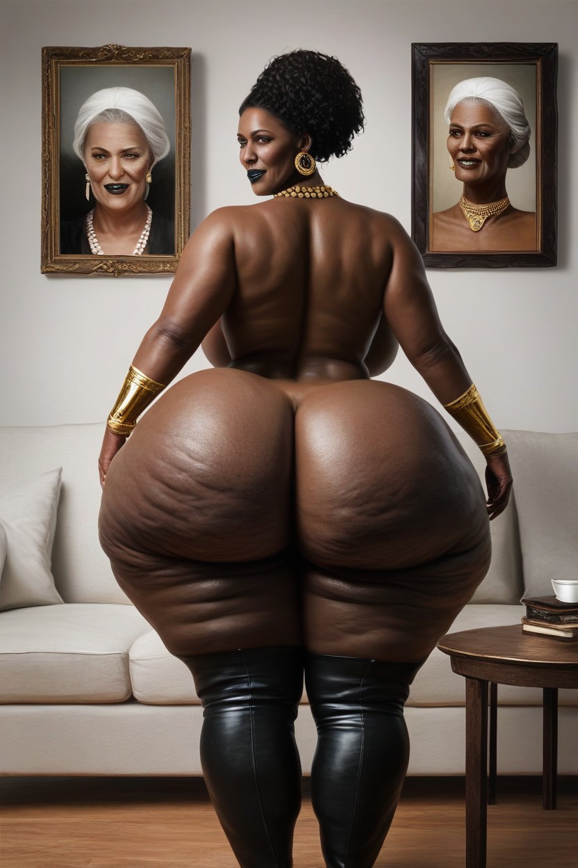 Naked, Close Up, Gigantic Fake Booty Like AI Porn