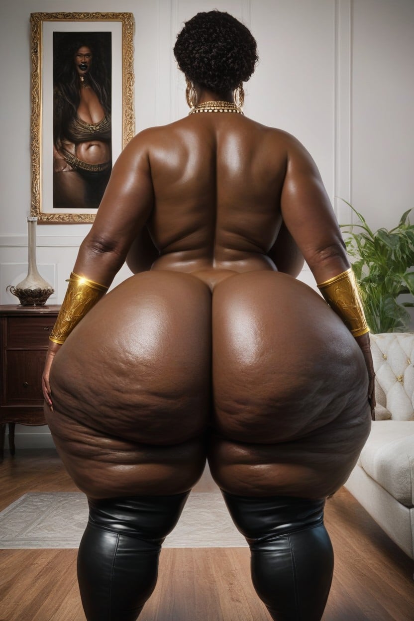 Extremely Wide Hips, Ssbbw Massive Fake Booty, Thick Thighs AI Porn