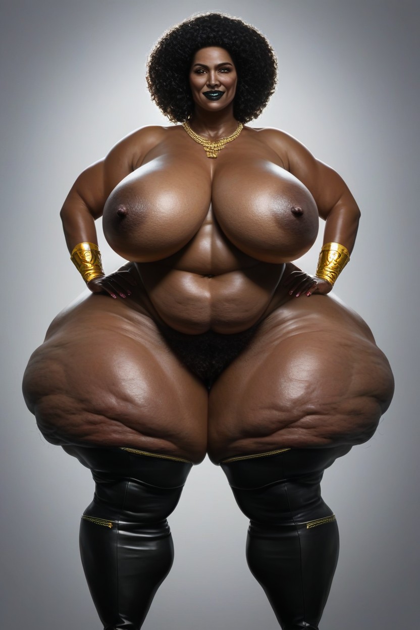 Extremely Large Ass, Black Hair, Close Up AI Porn