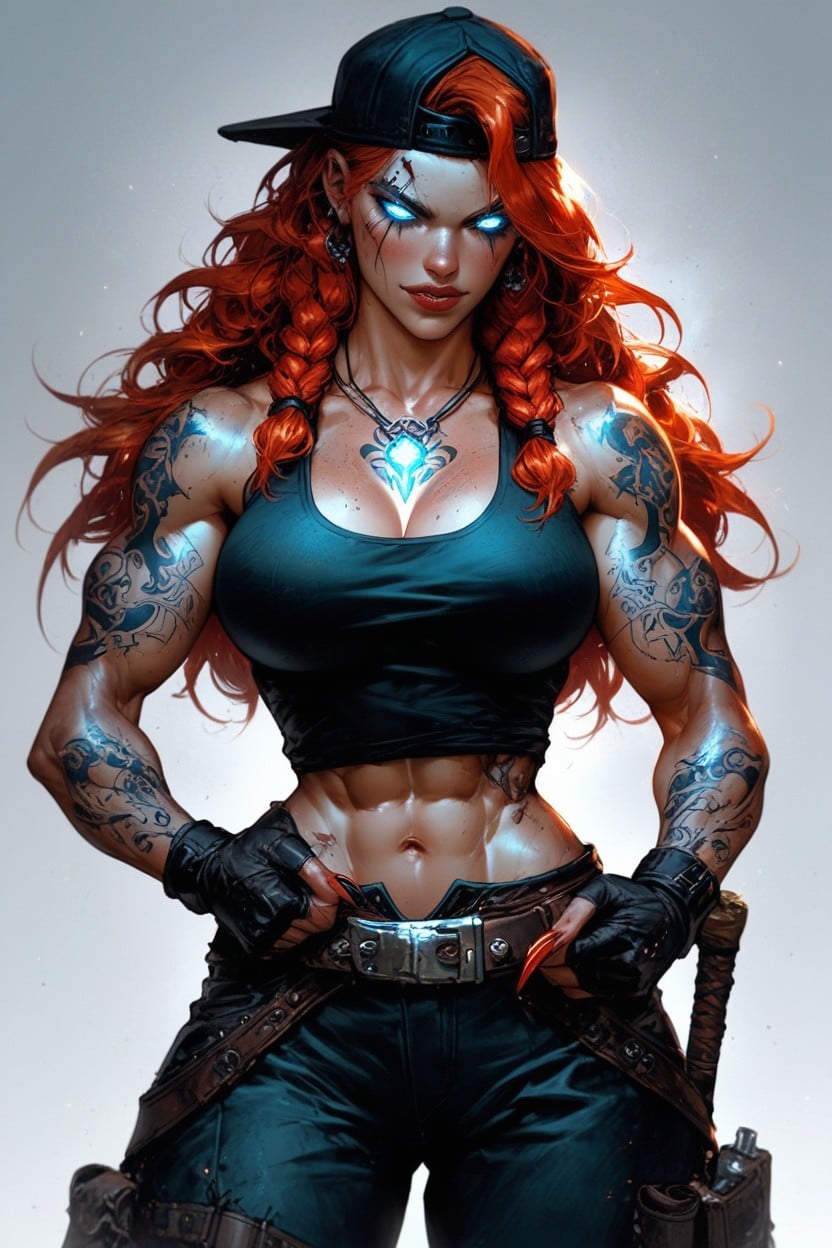 Loaded With Wrenches, Messy Auburn Hair Braided Loosely, 18+ Hentai IA
