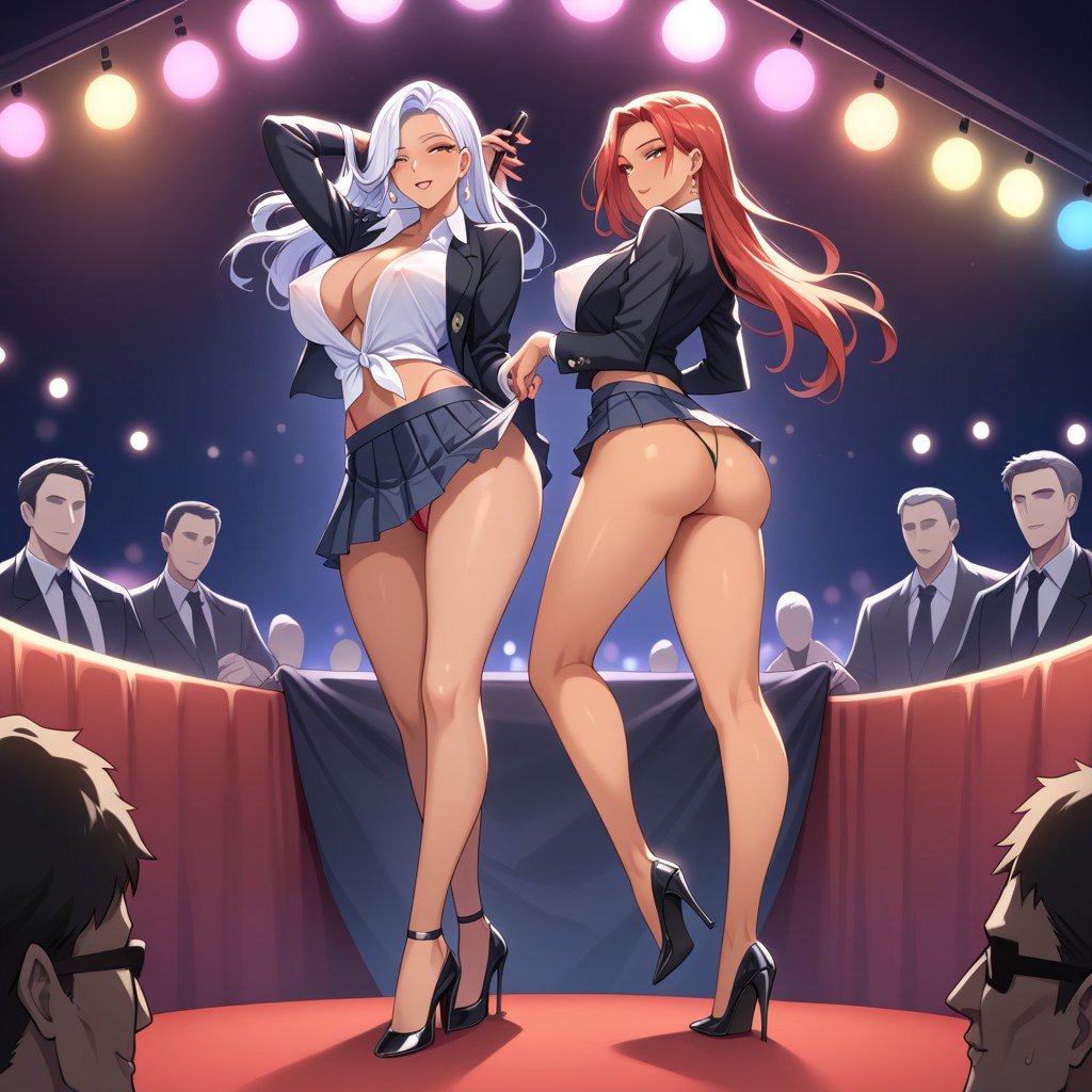 Dancing In A Strip Club, Unbuttoned Shirt, G-string AI Porn