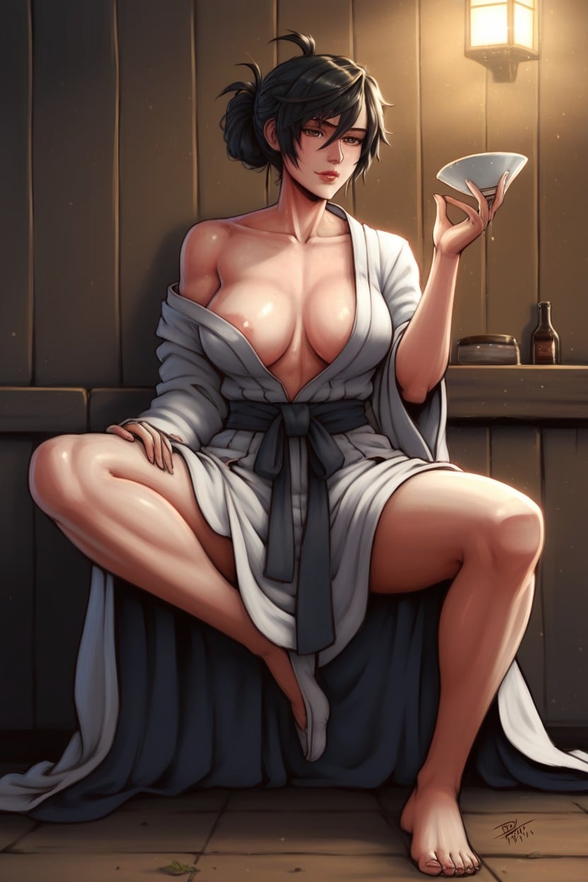 Sharp Focus, Dslr, Skin Details Hentai AI Porn