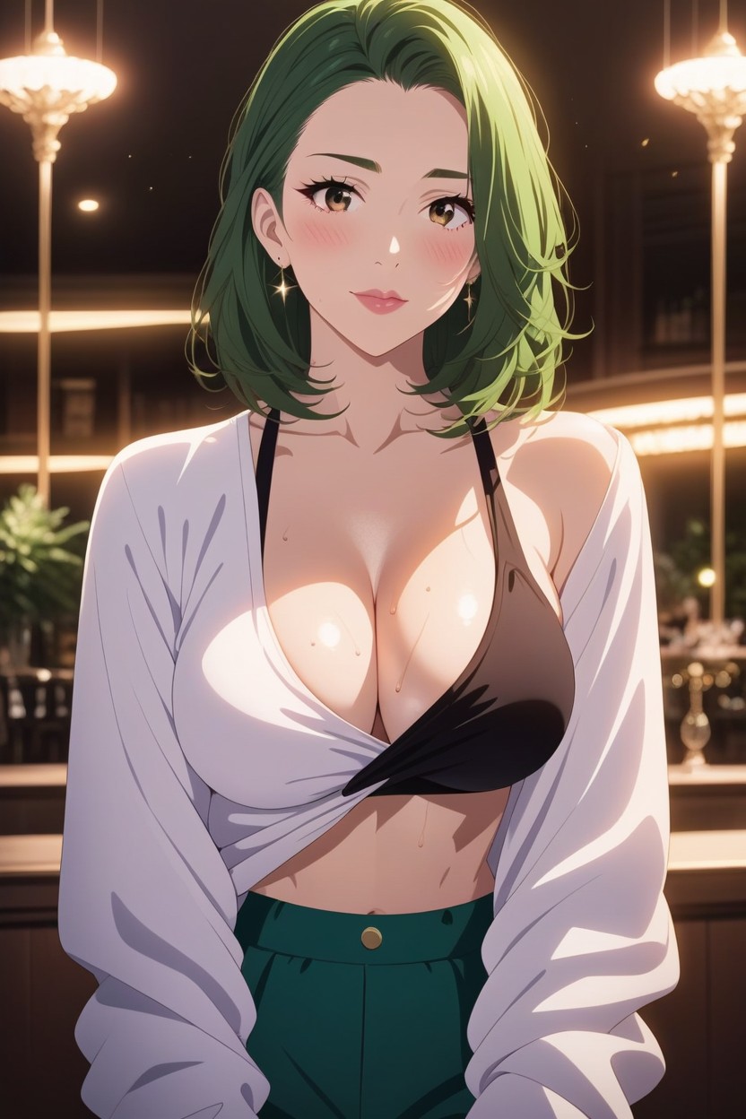 Open Clothes, Extremely Beautiful Face, Super Waist AI Porn