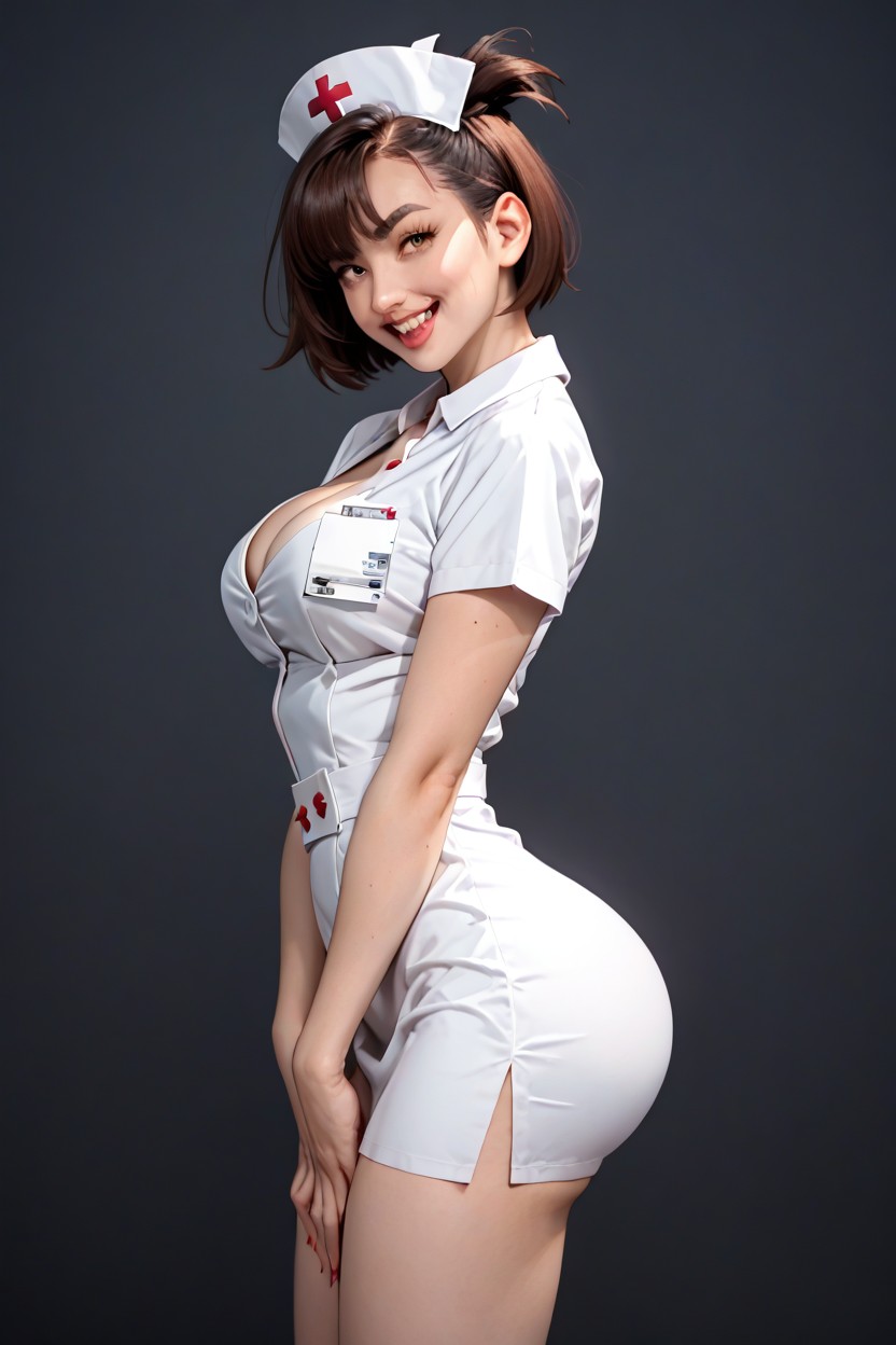 Skinnylegs, Seductive, Cleavage AI Porn