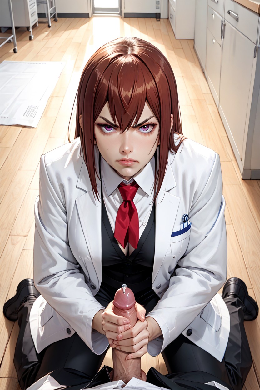 Her Looking At Viewer, Angry, Empty Noodle Cups In Background AI Porn
