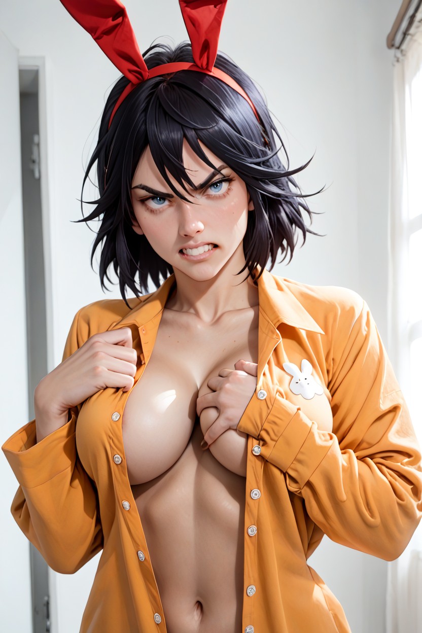 Dynamic Pose, No Head Accesory, Ira Gamagōri Porno IA