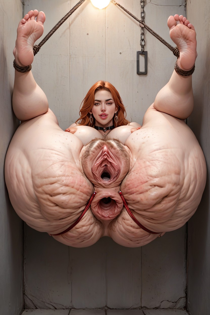 Cellulite, Hyper Gaping Pussy, Internal Pussy Visible AI Porn