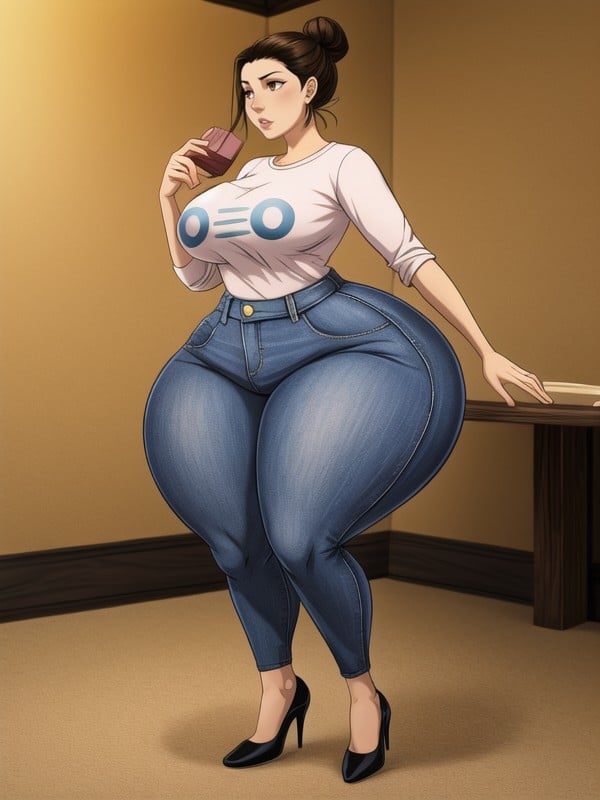 Brown Eyes, Greek, Quadruple Wide Hips Hentai AI Porn