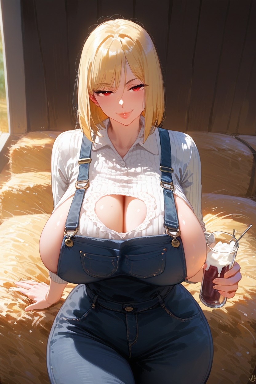 18+, Overflowing Cleavage, Beautiful Face Hentai AI Porn