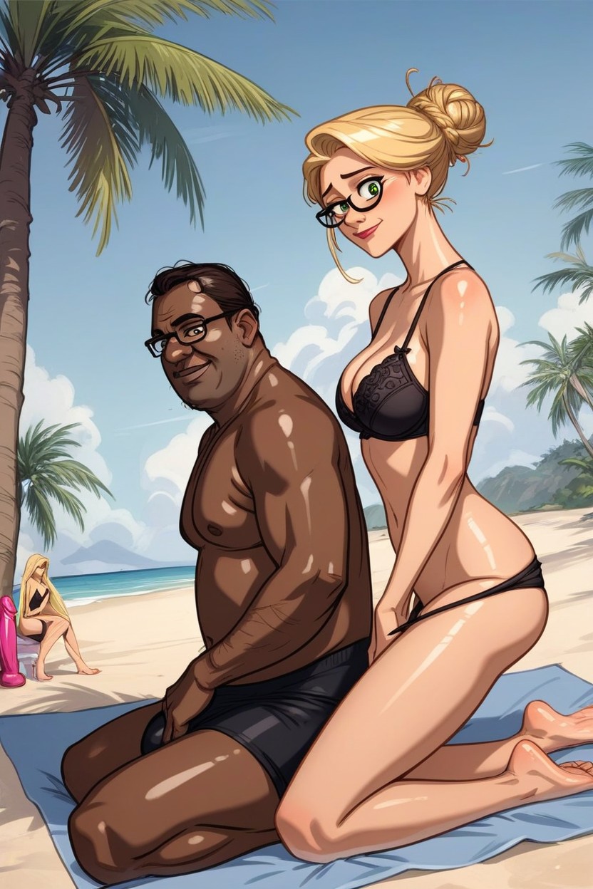 Rapunzel, Pretty Face, Feet Teasing AI Porn