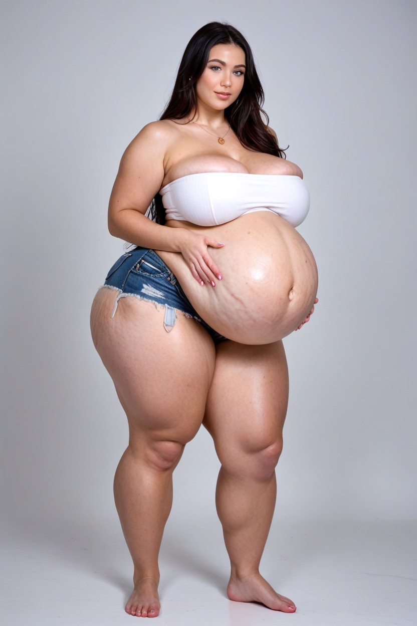 Hyper Wide Hips, Cellulite, Smooth Legs Porno IA BBW