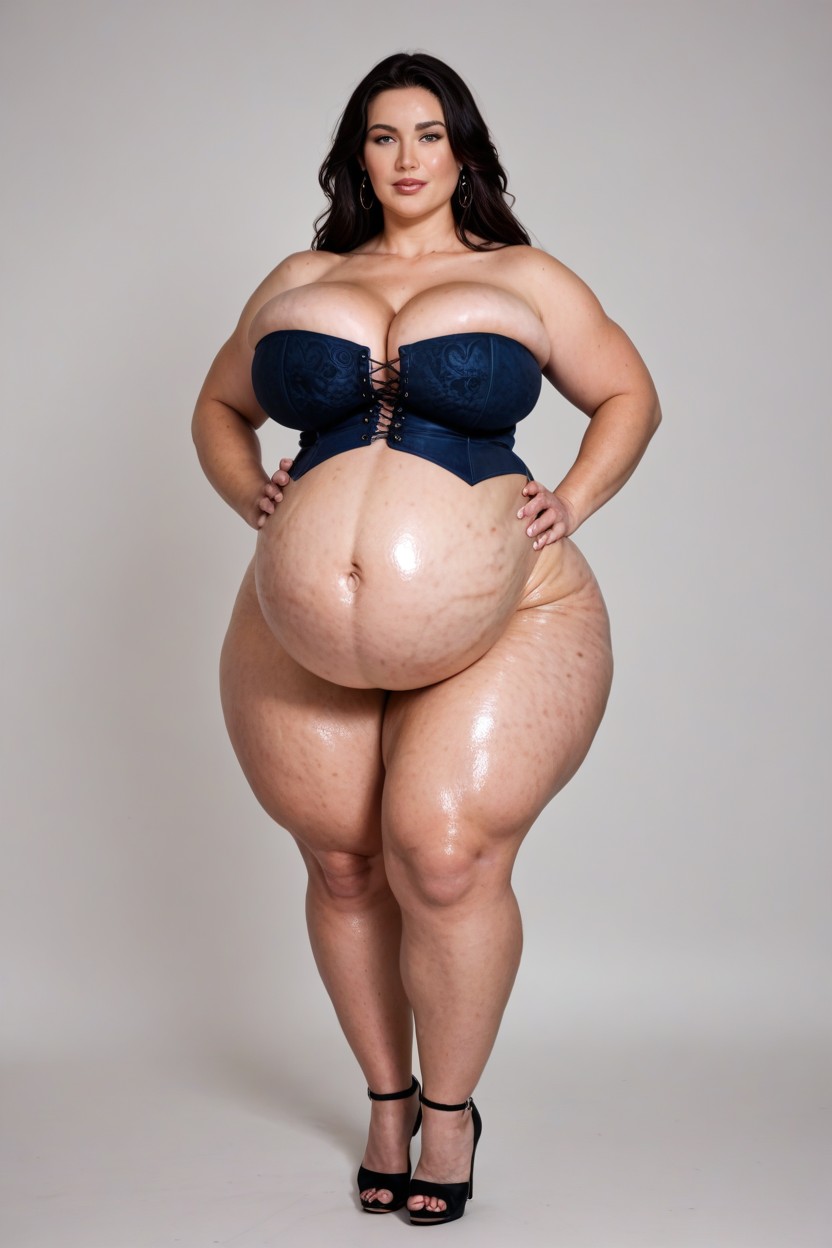 Extremely Large Hyper Booty, Long Length, Double Wide Low Swinging Hips BBW AI Porn
