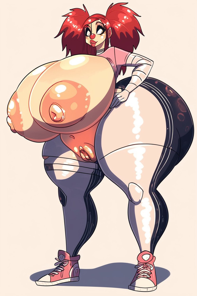 Side View, Giant Swollen Labia, Thick Thighs AI Porn