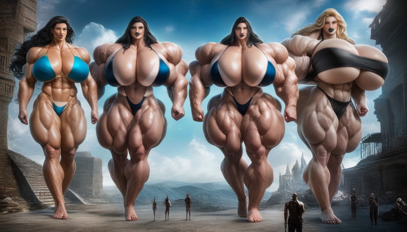 Bikini, Massive Hyper, Standing AI Porn