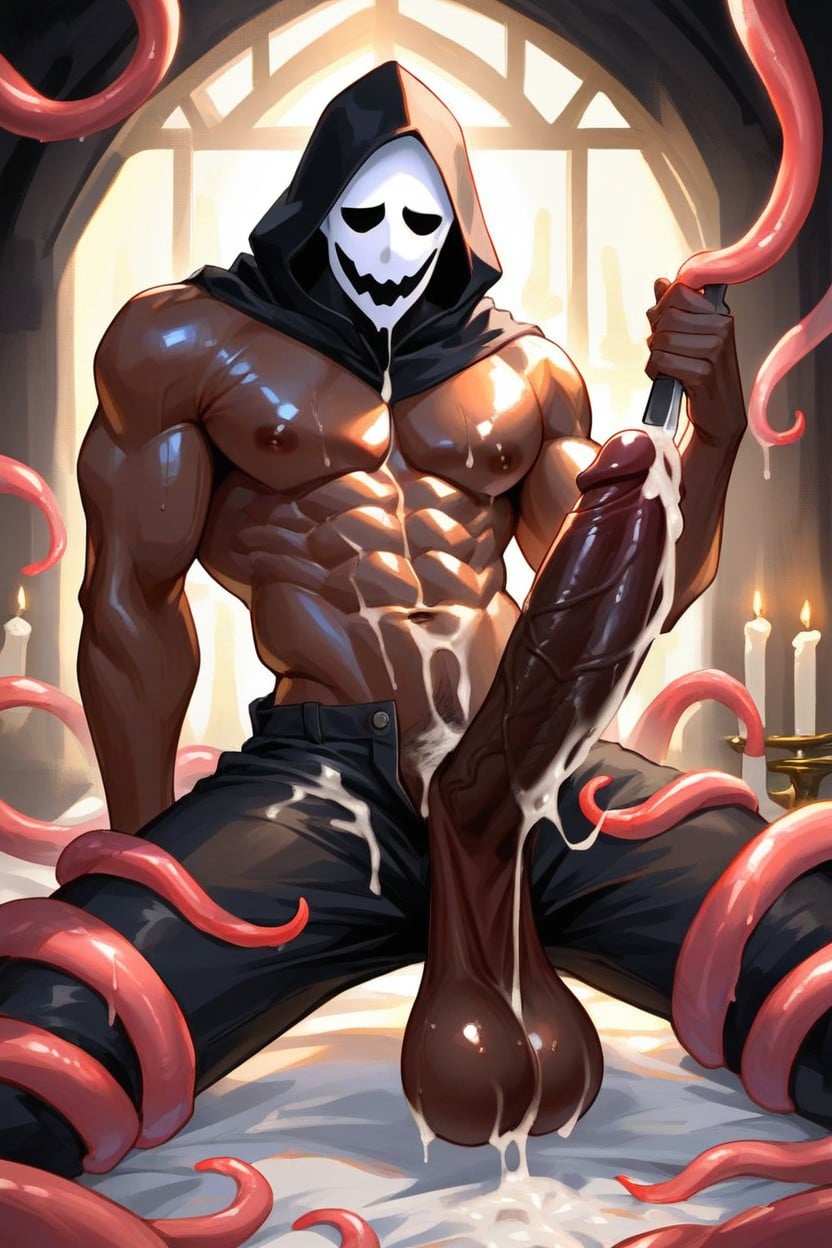 Hood, Huge Black Cock, Haunted House AI Gay Porn
