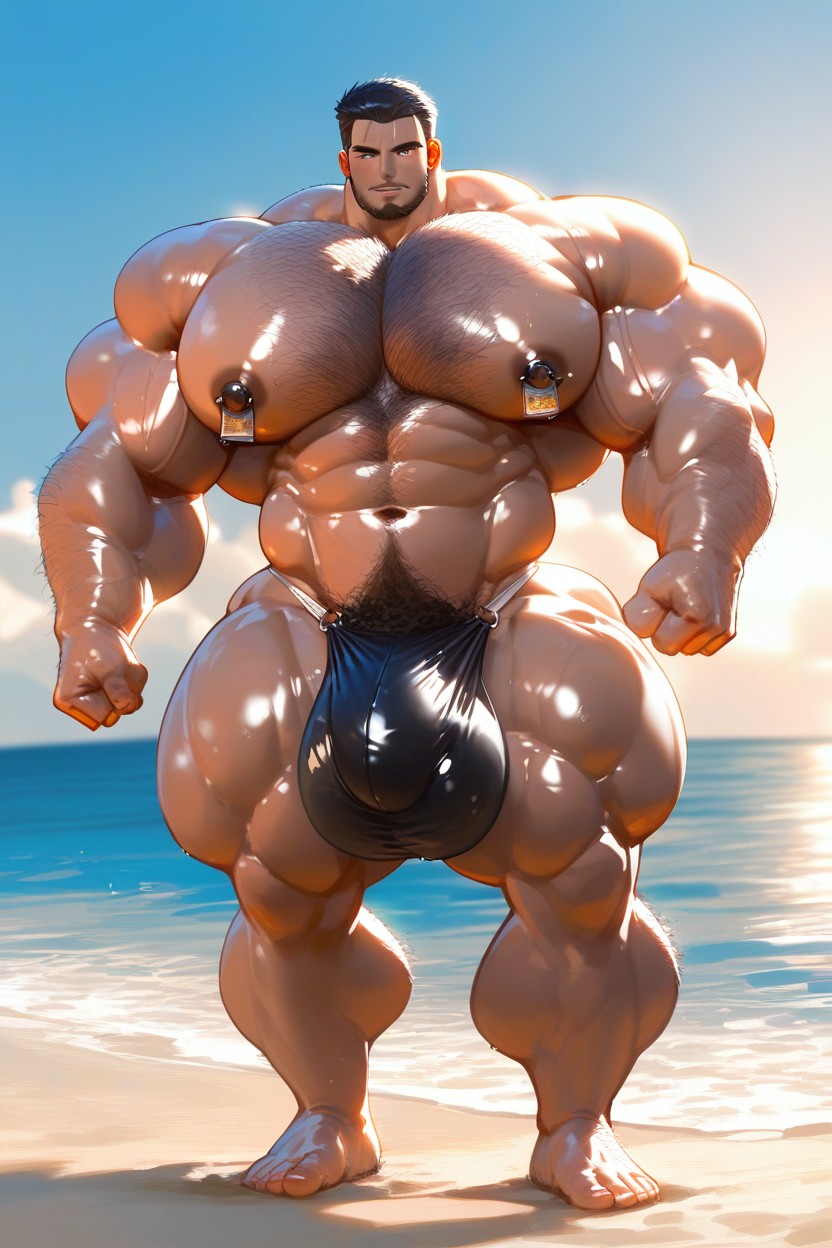18+, Caucasian, Gigantic Muscles AI Gay Porn