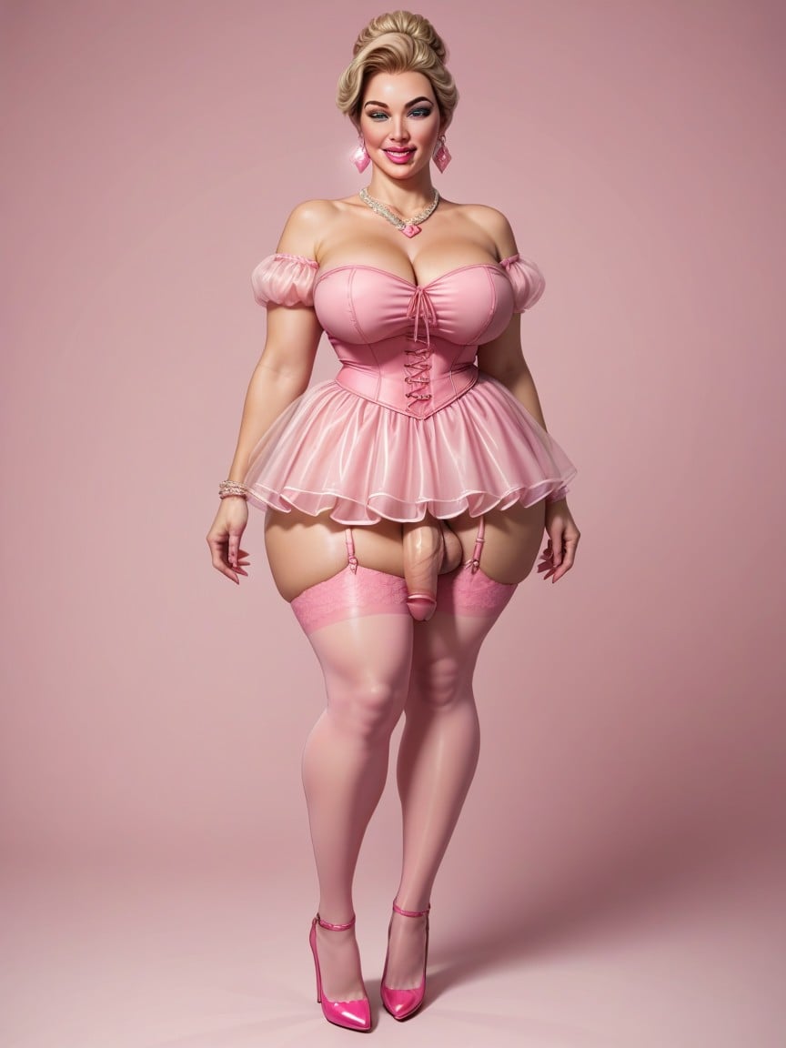No Slip, Perfect Night, Pink Garter Belt 人妖AI黃片