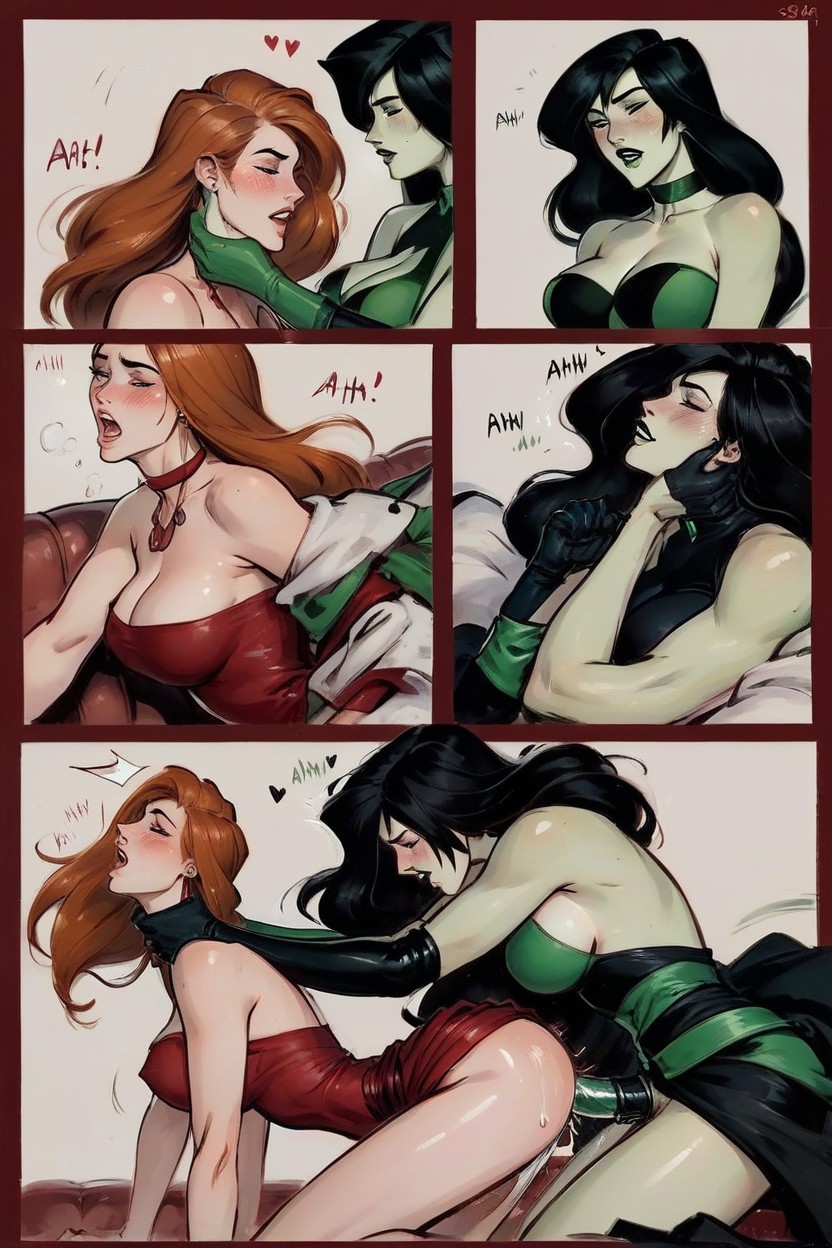 Eyes Wide Open, Kim Possible Is Submissive, Blushing AI Porn