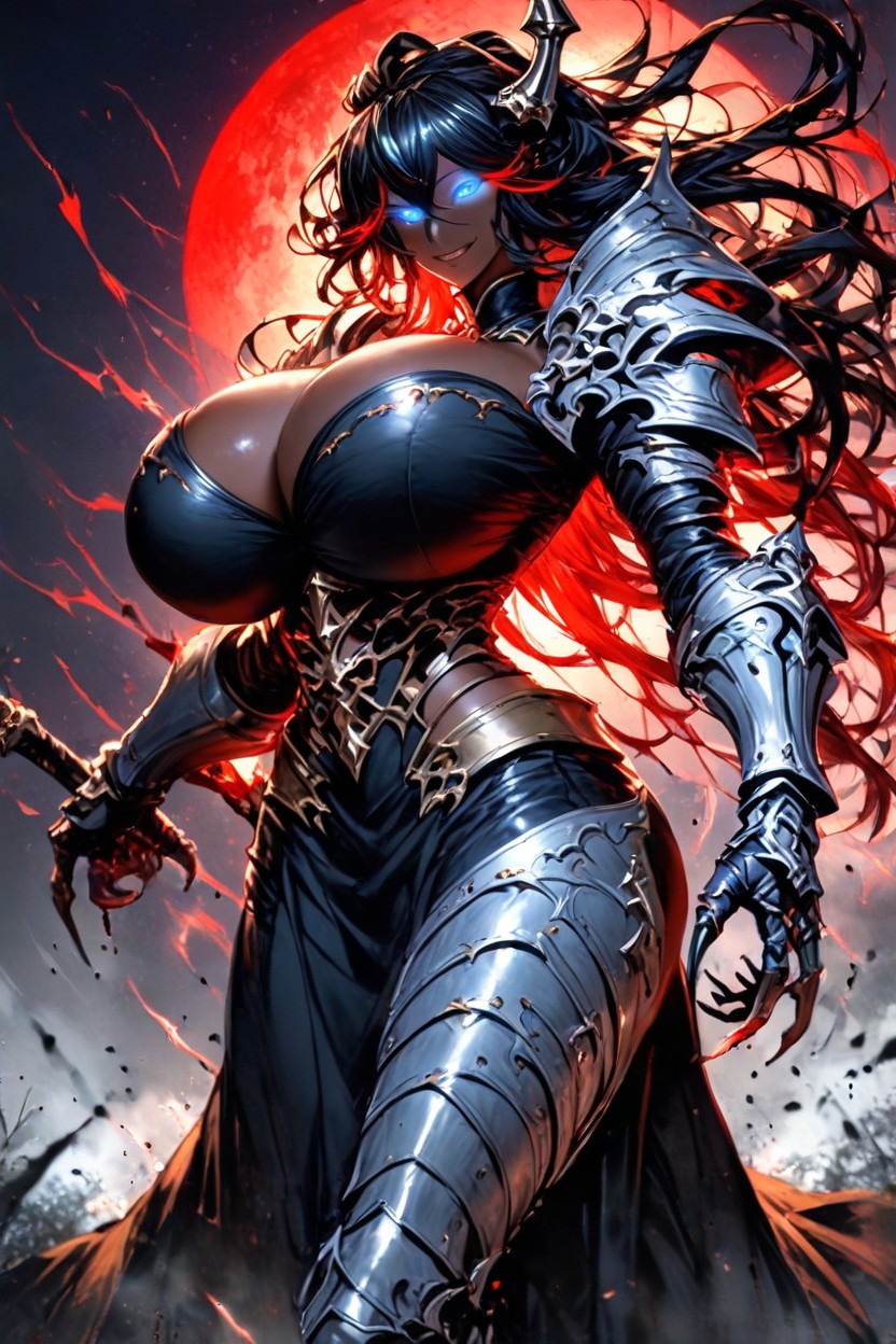 Angelic Smile, Holding Evil Demon Style Sword, Busty Hentai IA
