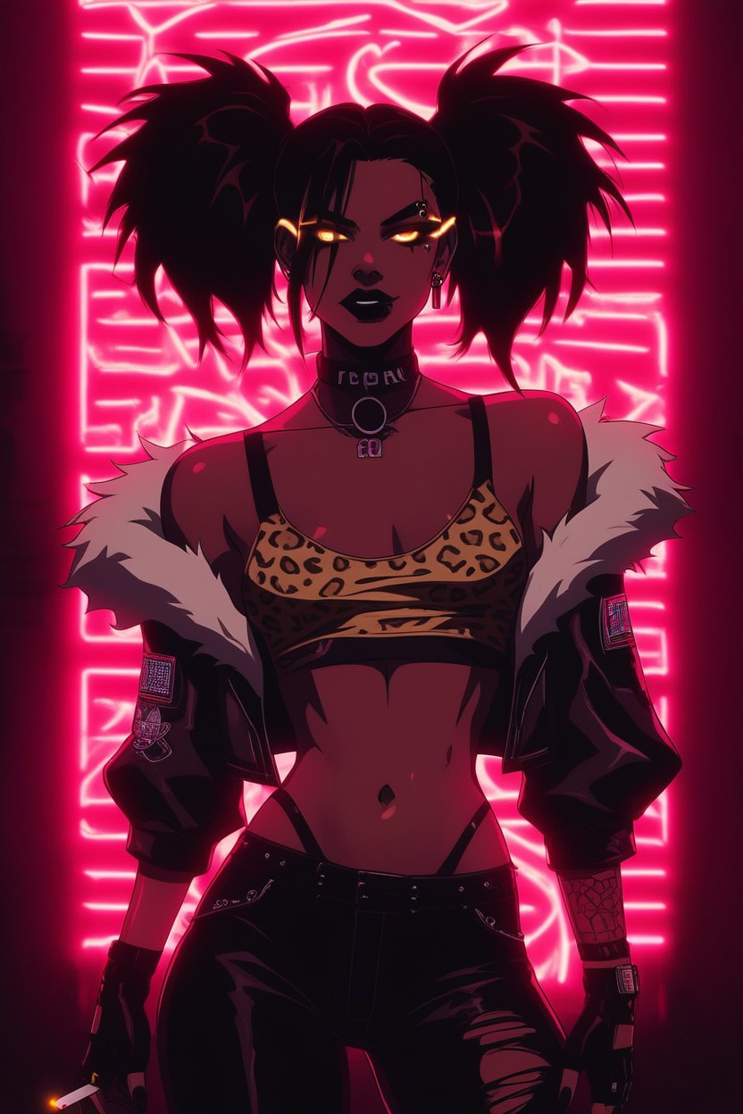 Wearing Leopard Print Clothes, High Brightness Effects, Clothes Ultra Detailed Latina AI Porn