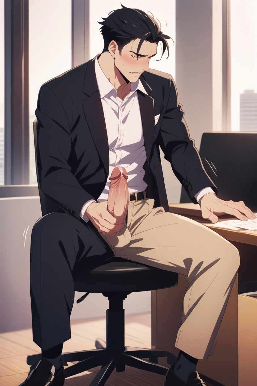 Japanese, In Office, Large AI Gay Porn