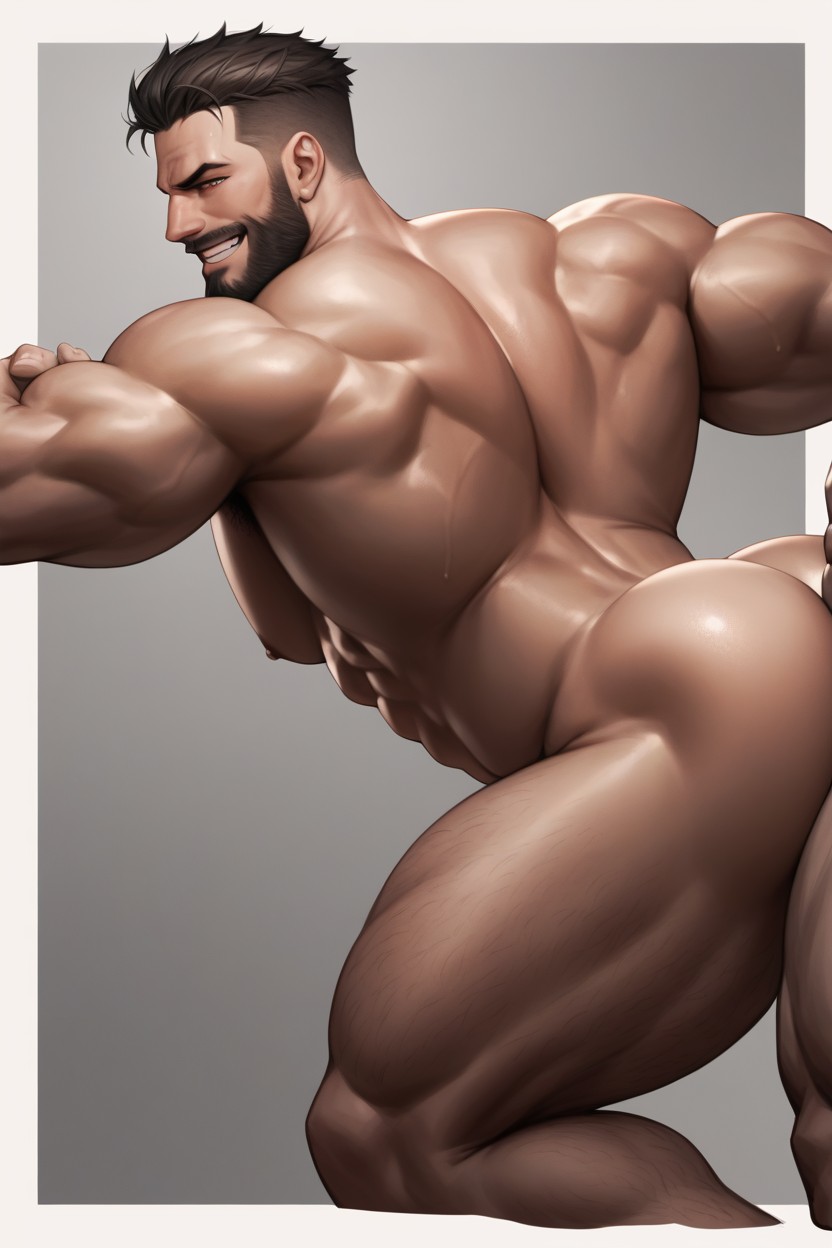 Smirk, Rounded Ass, Bubble Butt AI Gay Porn