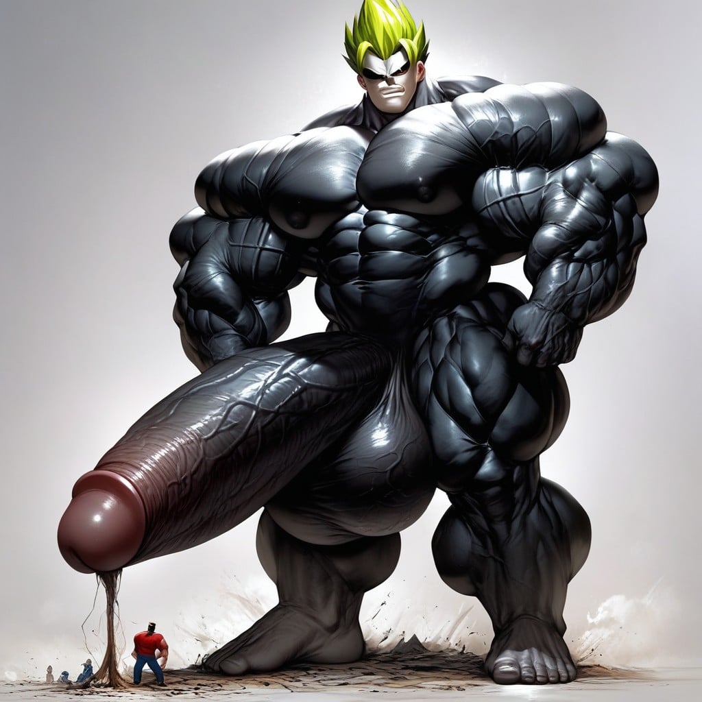 Extreme Proportions, Bragging Face, Green Hair AI Gay Porn