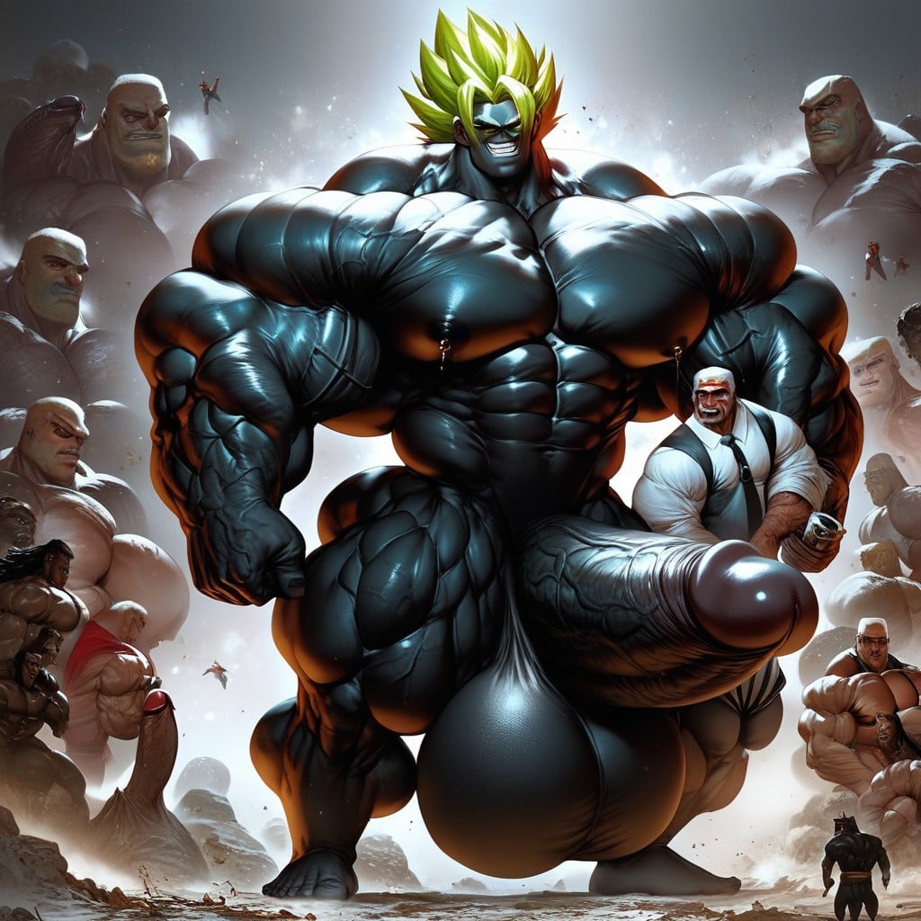Huge Muscle, Tall, Naked AI Gay Porn