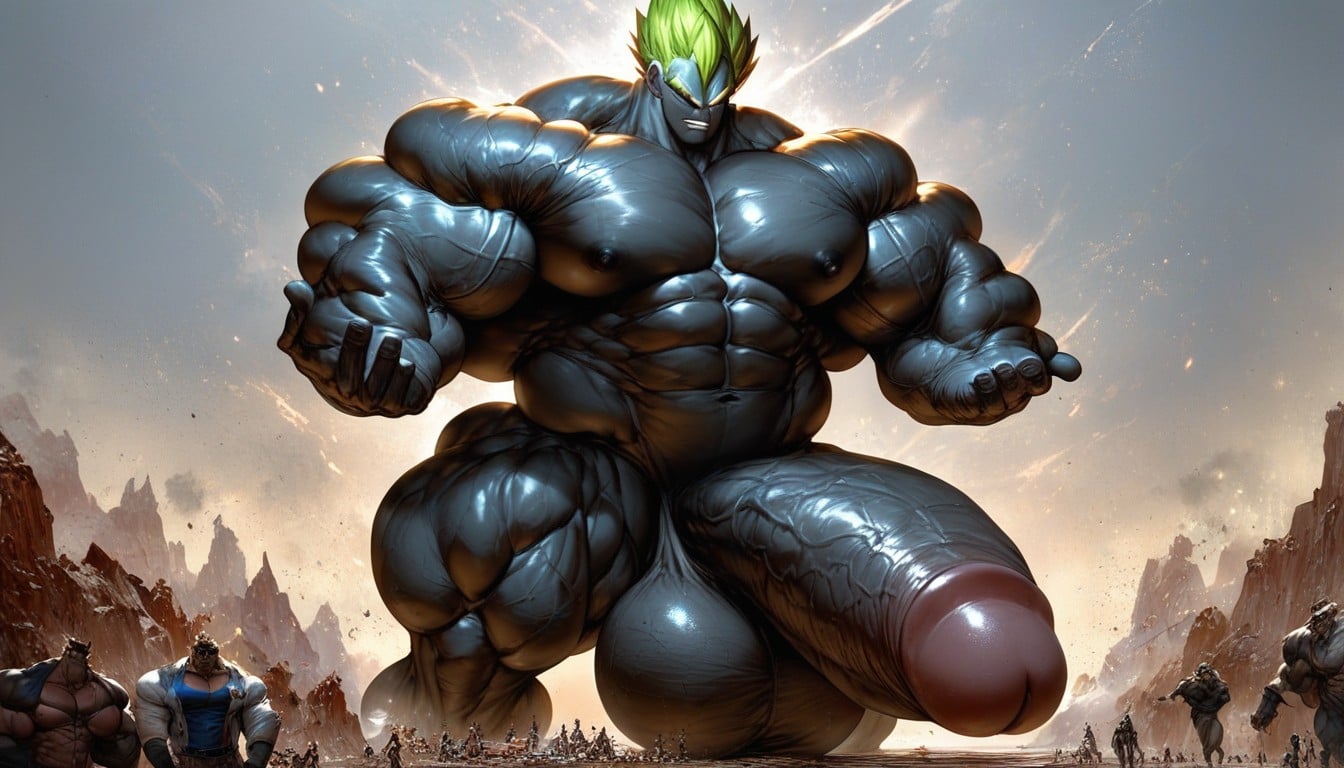 Black Skin, Huge Testicles, Penises Are Bigger Than Body AI Gay Porn
