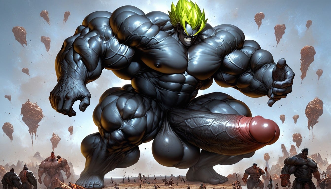 Super Saiyan, Giant, Wide AI Gay Porn