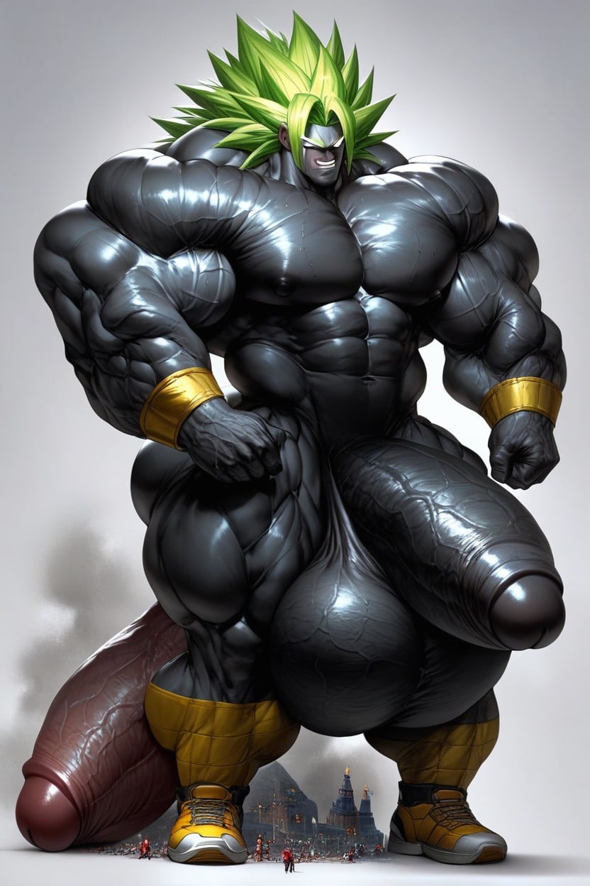 Green Hair, Two Dicks, Big Ball AI Gay Porn