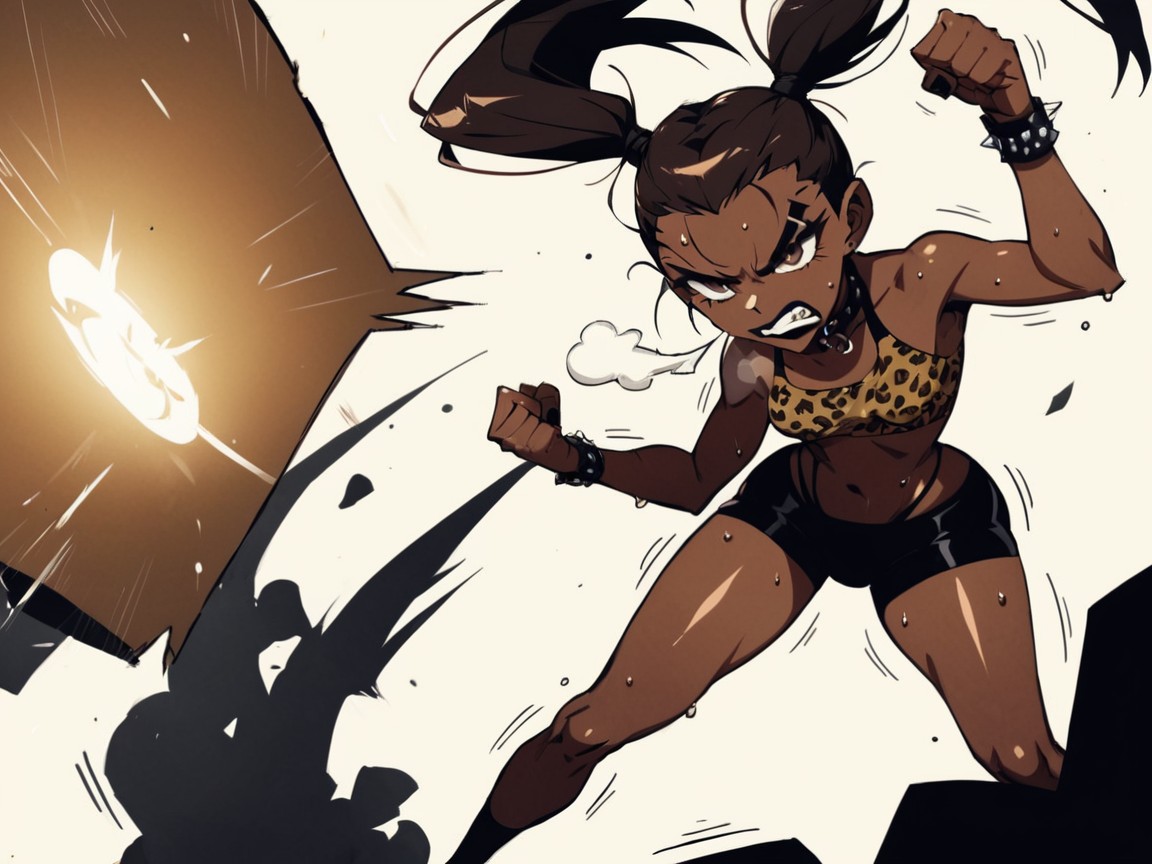 High Breasts, Brawler, Dark Alleyway Background 拉丁AI成人