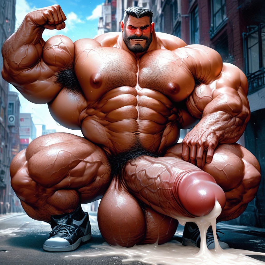 Gigantic Body Mass, Monster Cock, Hyper Massive Biceps AI Gay Porn