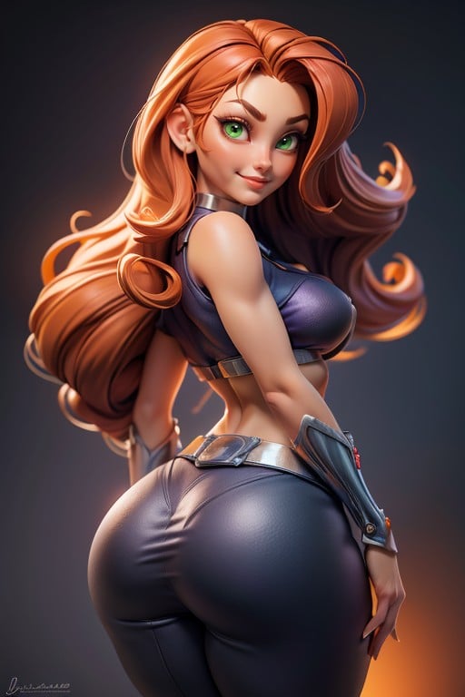 Sexy Smile, Large Breasts, Thick Thighs Hentai AI Porn