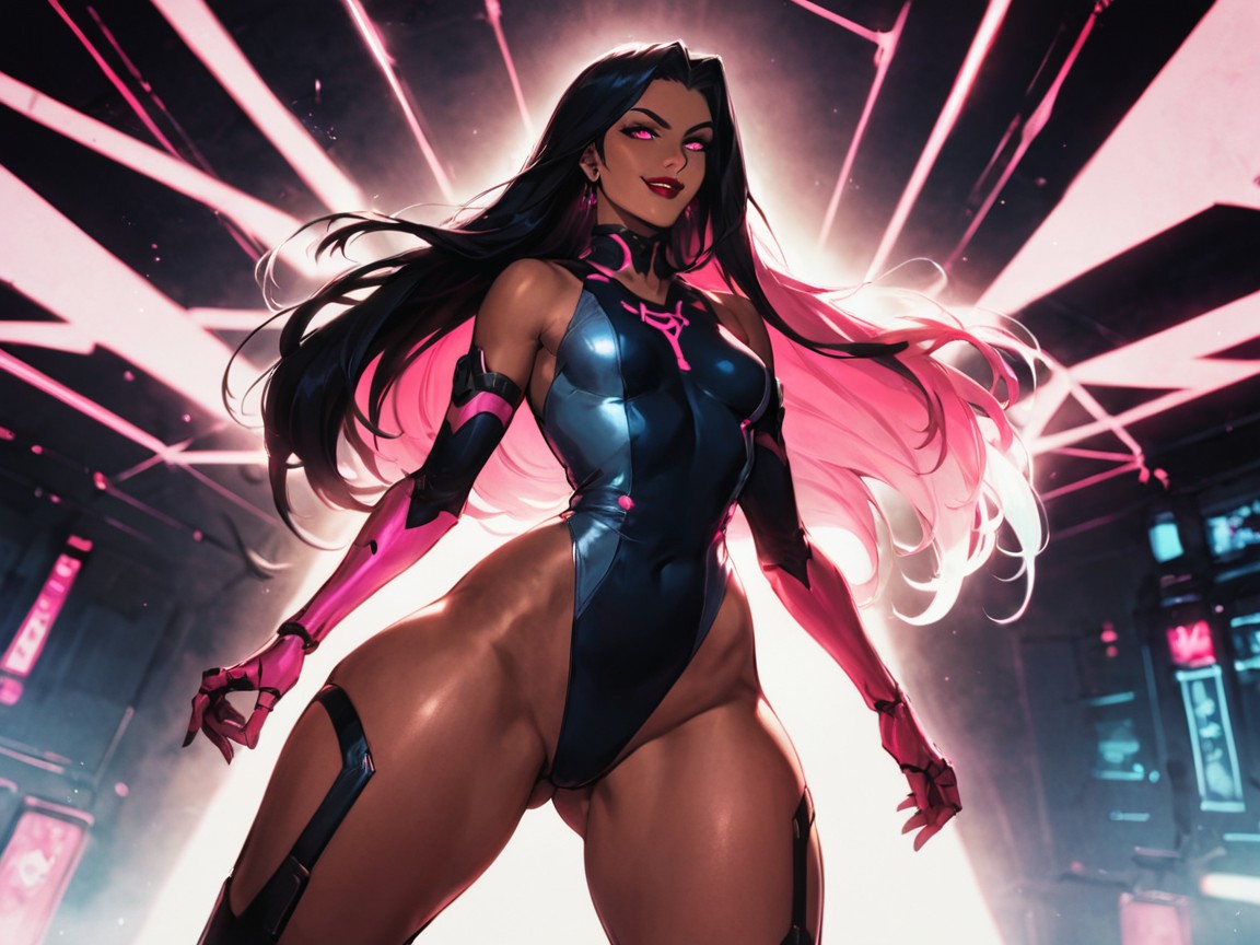 Ojos Rosas, Subtle Cybernetic Lines In Skin, Merchant Queen Porno latina IA