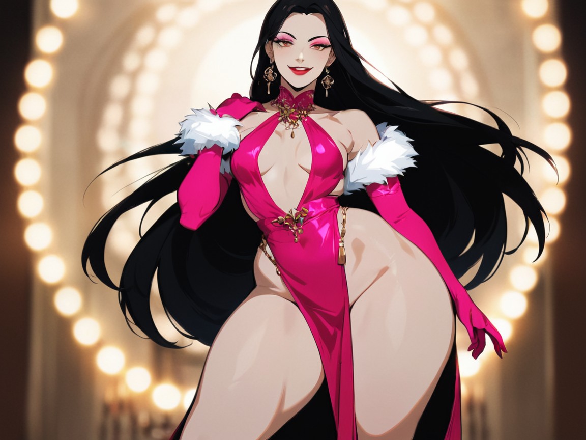 Ornate Mirror In Background, Small Breasts, Backlit Latina AI Porn