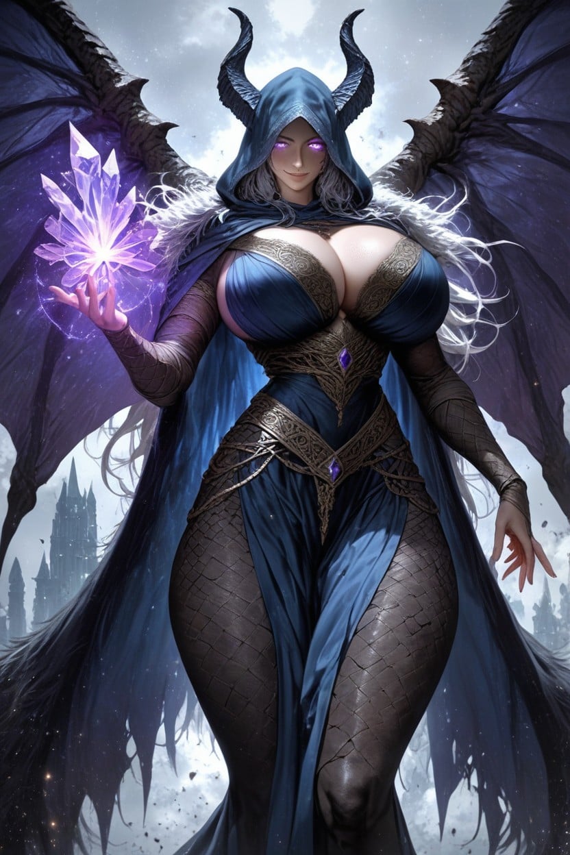 Elden Ring, Light Skin, Purple Crystals On Chest Hentai AI Porn