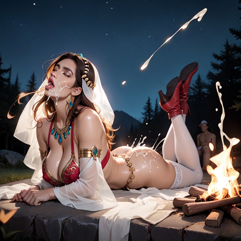 Lipstick, Stockings, Motion Lines On Ass AI Porn