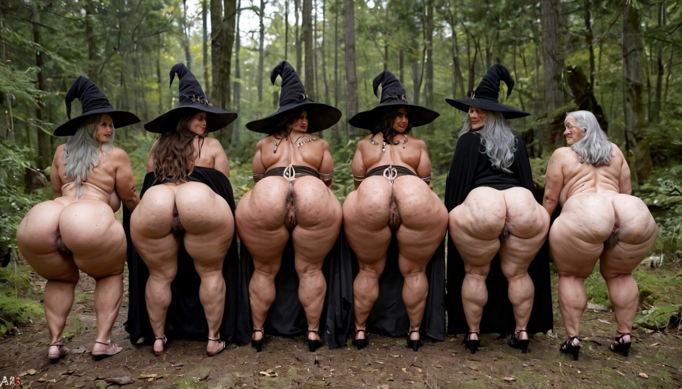 Forest Toilet, Cellulite, Extremely Large Ass MILF AI Porn
