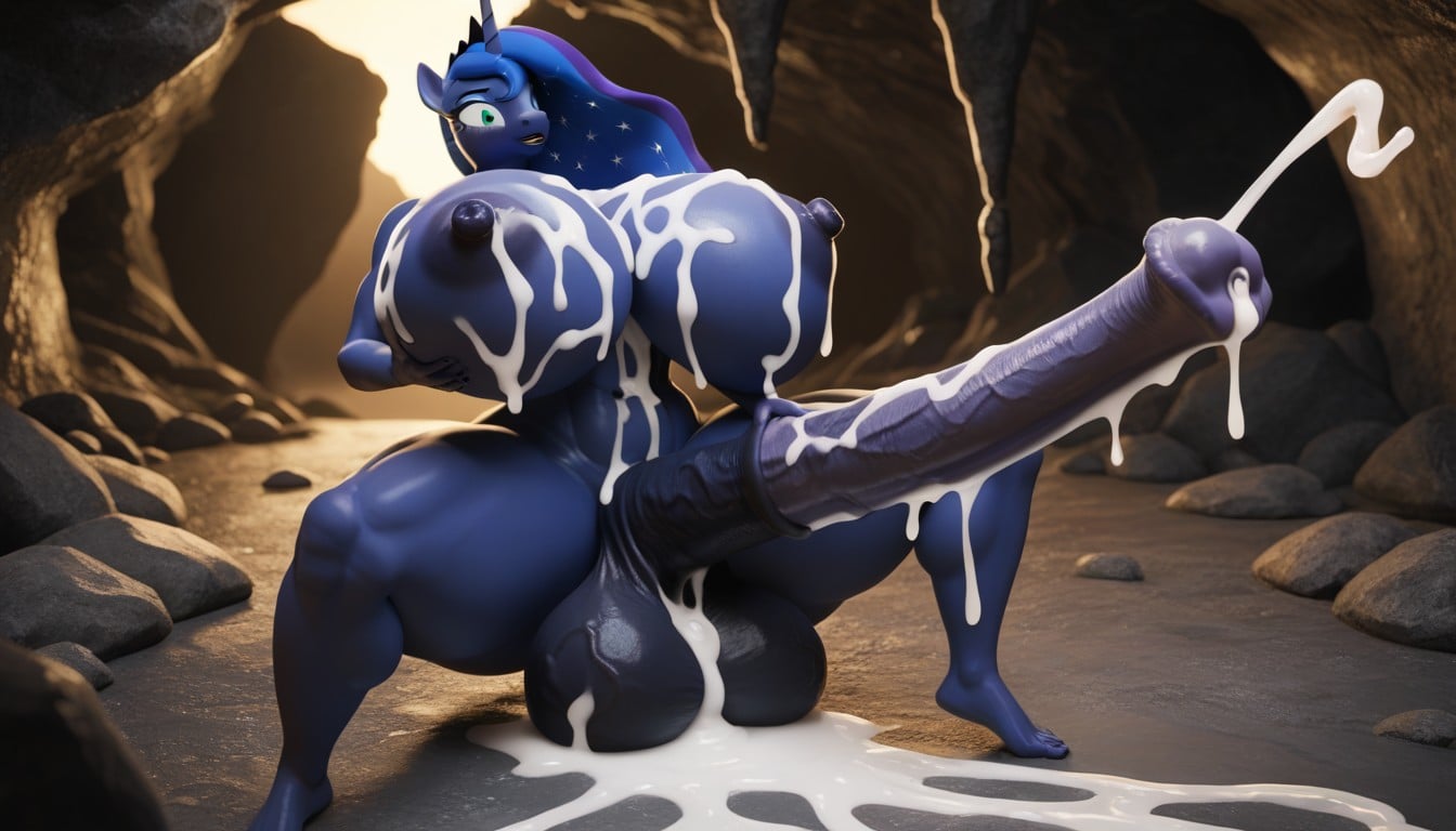 Cum On Face, Touching Face, Cave Furry AI Porn