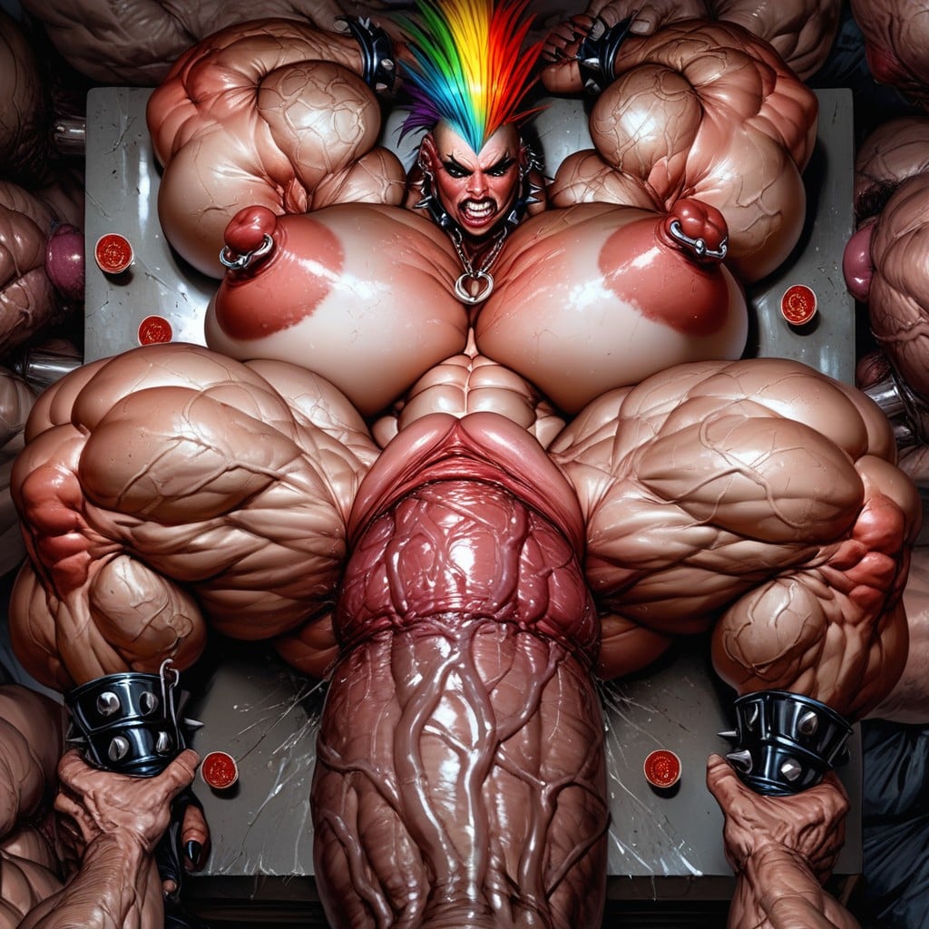 Cock Rings, Gigantic Muscles, Hyper Muscles AI Porn