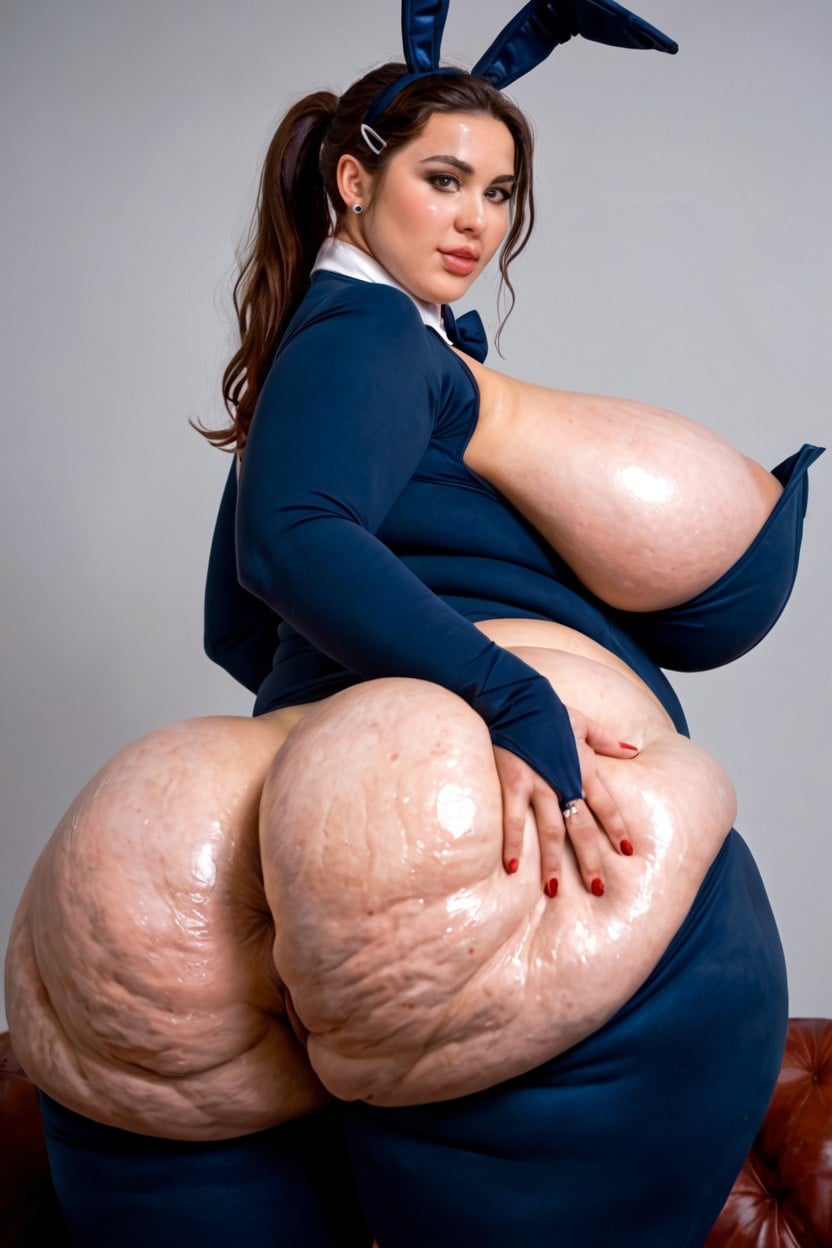 Extreme Wide Hips, Looking At Viewer, Super Wide Hips Hyper Raised Pussy BBW AI Porn