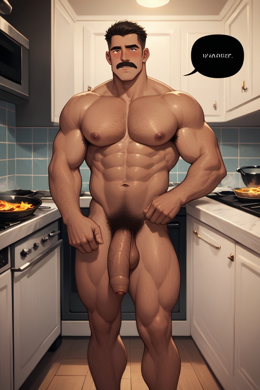 Veiny Cock, Shy, Neat Slick Back Hair AI Gay Porn