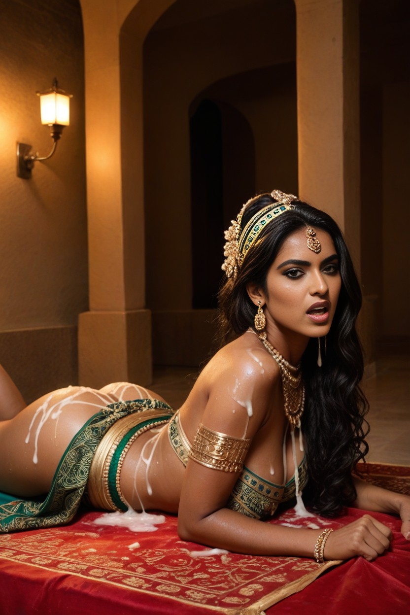 Thick Thighs, Restrained, Indian Silk Sari AI Porn