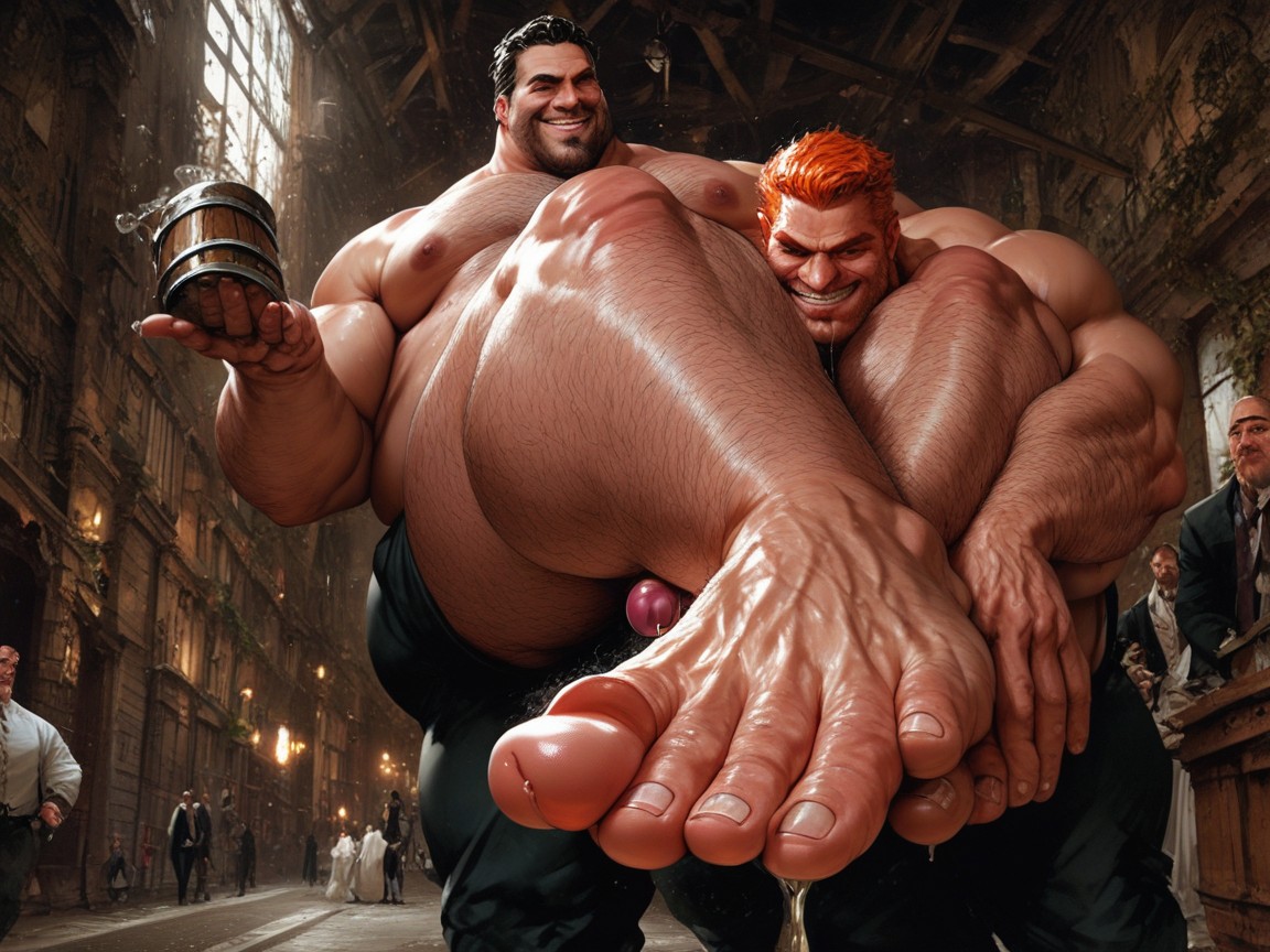 Super Long, Fat, Drooling AI Gay Porn