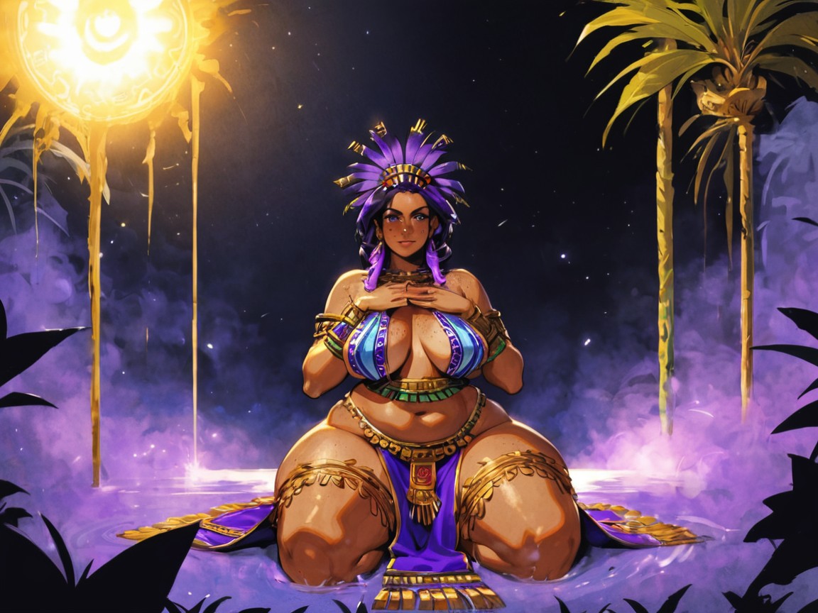 Bokeh, Woman Praying, Mystic Porno IA Latina