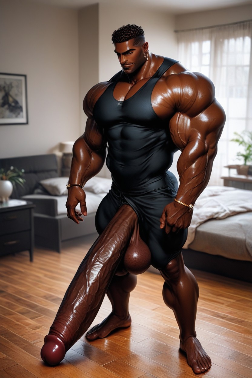 Gigantic Lips, Tank Top, Massive Thigh Muscles AI Gay Porn